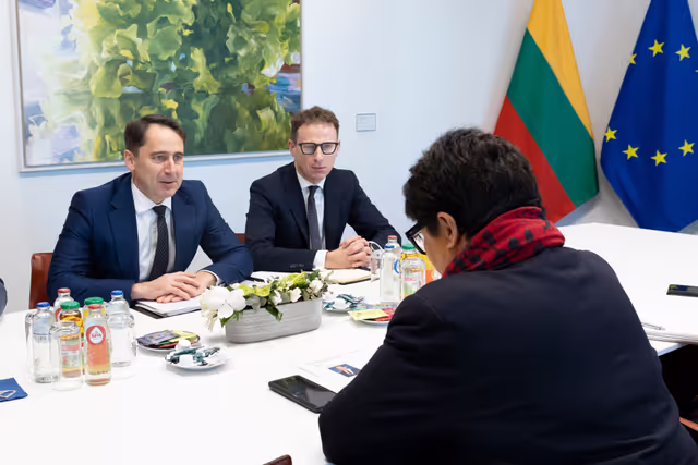 Sabine VERHEYEN meets with Sigitas MITKUS, Minister for Europe of the Republic of Lithuania