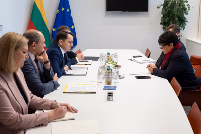 Sabine VERHEYEN meets with Sigitas MITKUS, Minister for Europe of the Republic of Lithuania