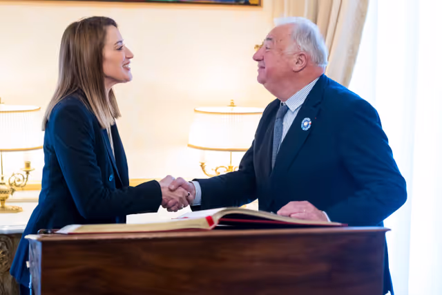 Official visit by Roberta METSOLA, EP President to Paris (France) - Meeting with Gérard LARCHER, President of the French Senate