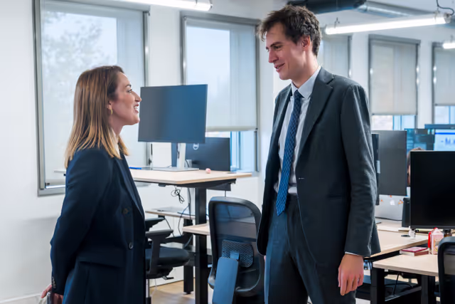 Official visit by Roberta METSOLA, EP President to Paris (France) - Meeting with Arthur MENSCH, CEO of Mistral AI