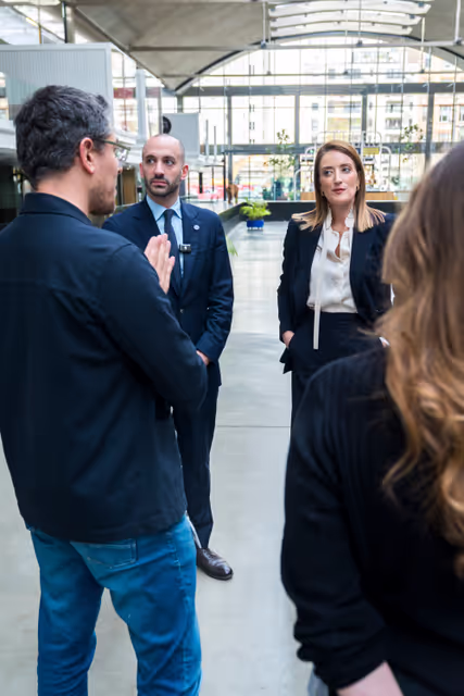 Official visit by Roberta METSOLA, EP President to Paris (France) - Visit of the  Station F and meeting with startups