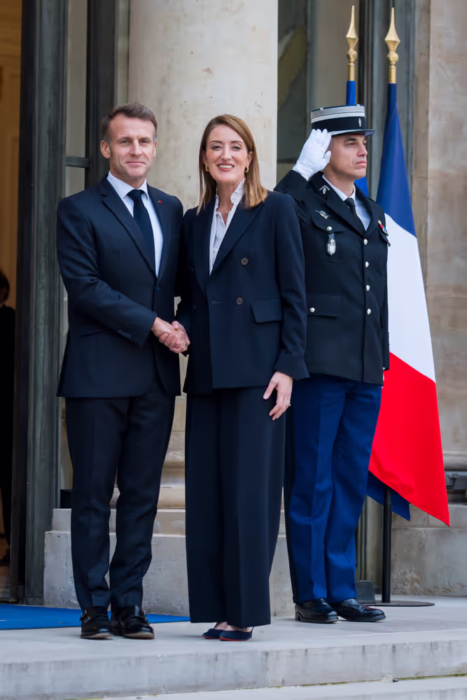 Official visit by Roberta METSOLA, EP President to Paris (France) - Meeting with Emmanuel MACRON, President of the French Republic