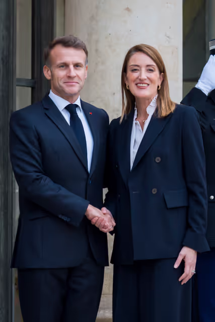 Official visit by Roberta METSOLA, EP President to Paris (France) - Meeting with Emmanuel MACRON, President of the French Republic