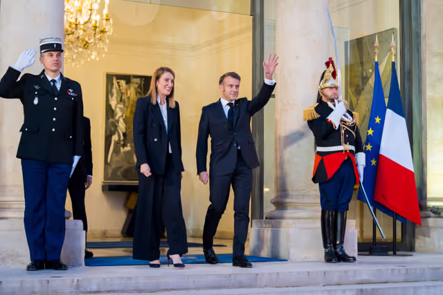 Official visit by Roberta METSOLA, EP President to Paris (France) - Meeting with Emmanuel MACRON, President of the French Republic