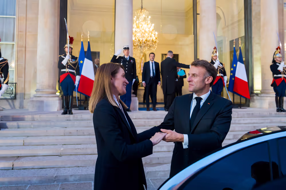 Official visit by Roberta METSOLA, EP President to Paris (France) - Meeting with Emmanuel MACRON, President of the French Republic