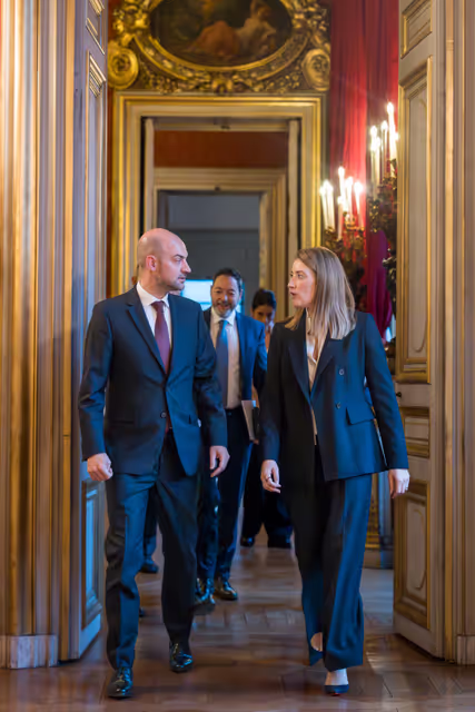 Official visit by Roberta METSOLA, EP President to Paris (France) - Meeting with Jean-Noël BARROT, Minister for Europe and Foreign Affairs of France
