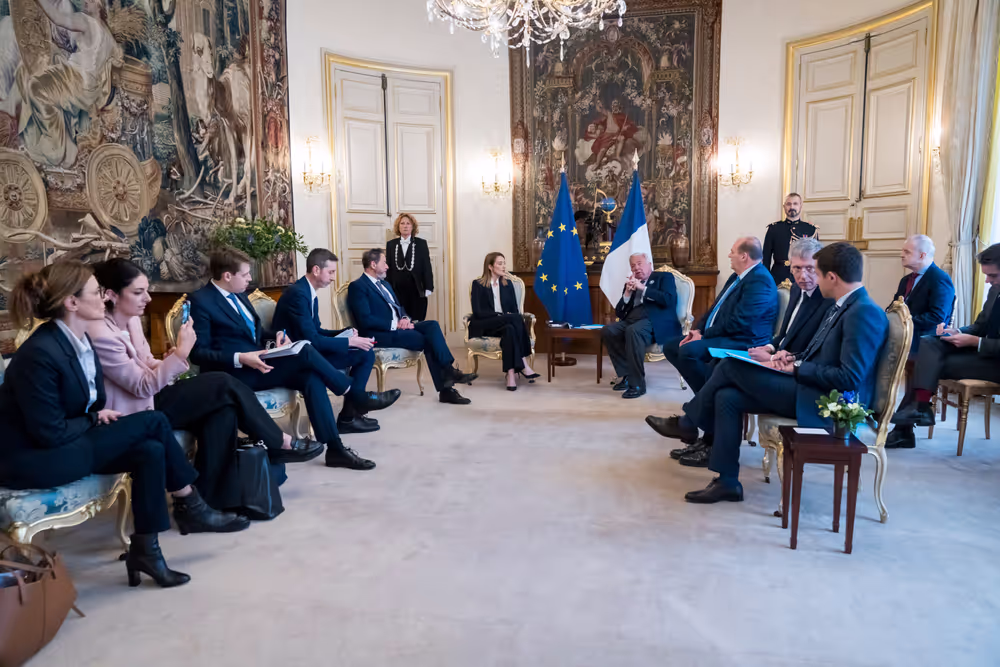 Official visit by Roberta METSOLA, EP President to Paris (France) - Meeting with Gérard LARCHER, President of the French Senate
