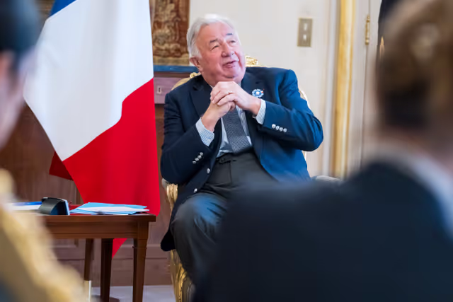 Official visit by Roberta METSOLA, EP President to Paris (France) - Meeting with Gérard LARCHER, President of the French Senate
