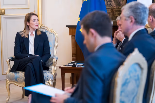 Official visit by Roberta METSOLA, EP President to Paris (France) - Meeting with Gérard LARCHER, President of the French Senate
