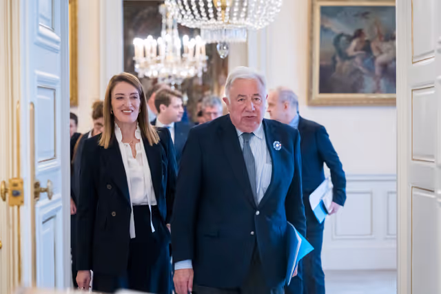 Official visit by Roberta METSOLA, EP President to Paris (France) - Meeting with Gérard LARCHER, President of the French Senate