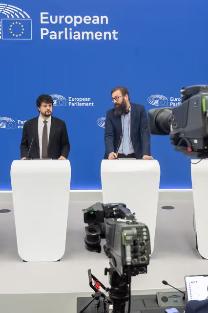 Foto 3: Press conference on the INI Report on the Institutional aspects of the Draghi Report