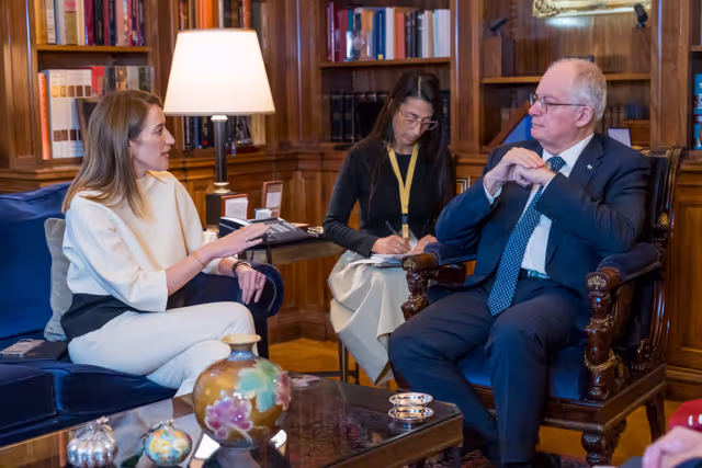 Fotagrafa 1: Official visit by Roberta METSOLA, EP President to Athens (Greece) - Meeting with Konstantinos TASOULAS, President of Greece