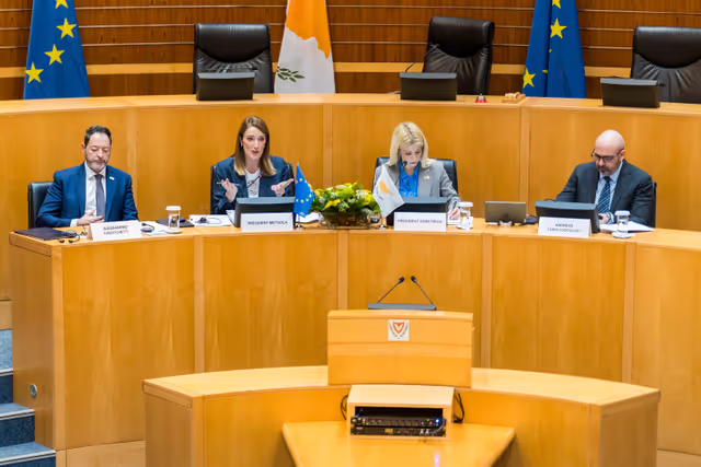 Fotografie 13: EP Conference of Presidents meets with the incoming Cypriot Presidency of the EU Council - Meeting with Annita DEMETRIOU, President of the House of Representatives of Cyprus and the Leaders and Representatives of the Political Parties