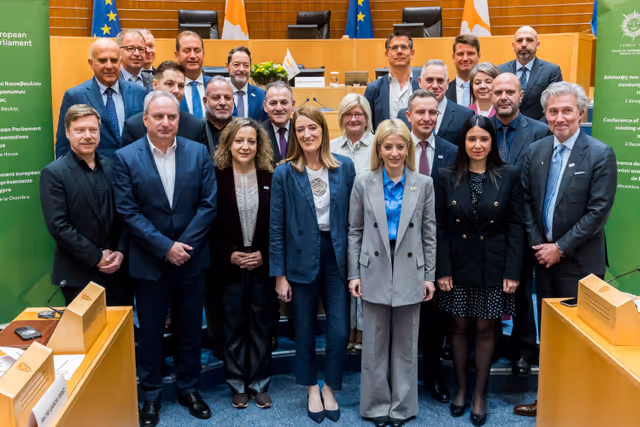 Fotografie 4: EP Conference of Presidents meets with the incoming Cypriot Presidency of the EU Council - Meeting with Annita DEMETRIOU, President of the House of Representatives of Cyprus and the Leaders and Representatives of the Political Parties