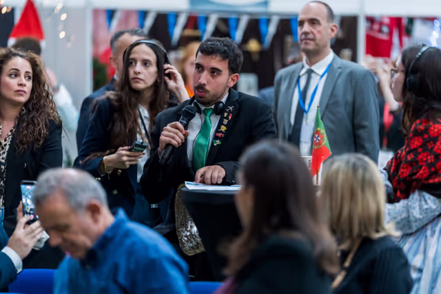 Photo 9: Townhall discussion with Roberta METSOLA, EP President and Nikos CHRISTODOULIDES, President of Cyprus at the 2025 Edition of ‘Christmas Europe’