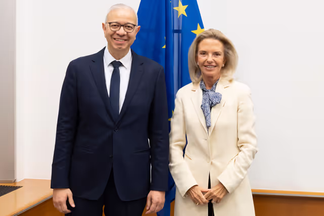 Cypriot Presidency of the EU Permanent Representative Giorgios Ioannides meets with TRAN Chair Elissavet VOZEMBERG VRIONIDI