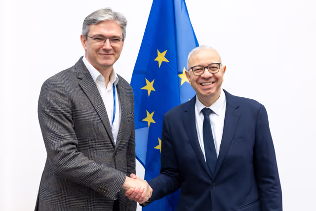 Cypriot Presidency of the EU Permanent Representative  Giorgios Ioannides meets with SANT Chair Adam JARUBAS