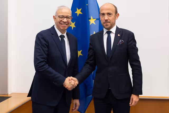 Cypriot Presidency of the EU Permanent Reprensentative  Giorgios Ioannides meets with ITRE Chair Borys BUDKA