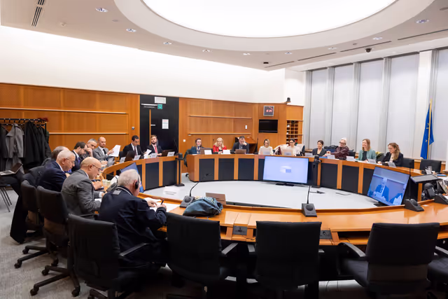 Photo 12: Cypriot Presidency of the EU Permanent Representative Giorgios Ioannides meets with IMCO Chair Anna CAVAZZINI