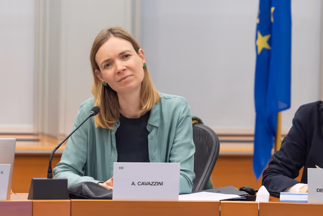 Photo 7: Cypriot Presidency of the EU Permanent Reprensentative  Giorgios Ioannides meets with IMCO Chair Anna CAVAZZINI