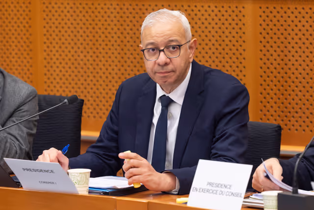 Photo 8: Cypriot Presidency of the EU Permanent Reprensentative  Giorgios Ioannides meets with IMCO Chair Anna CAVAZZINI