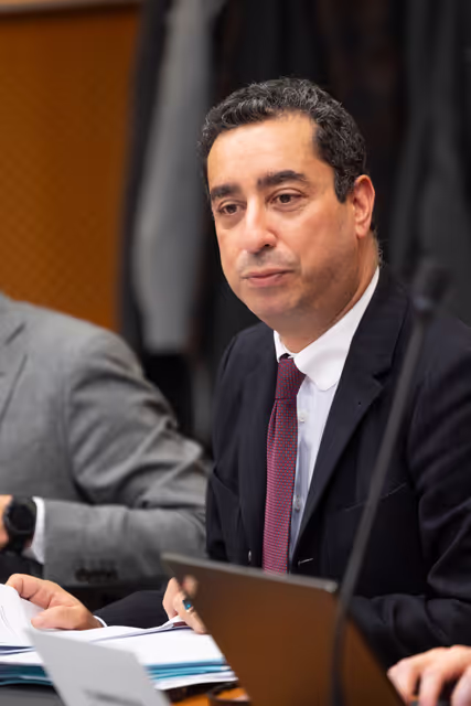 Photo 4: Cypriot Presidency of the EU Permanent Reprensentative  Giorgios Ioannides meets with IMCO Chair Anna CAVAZZINI