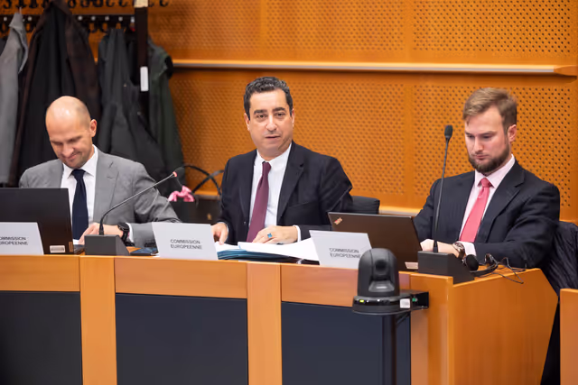 Photo 2: Cypriot Presidency of the EU Permanent Reprensentative  Giorgios Ioannides meets with IMCO Chair Anna CAVAZZINI