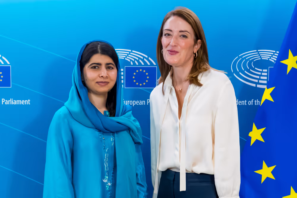 Roberta METSOLA, EP President meets with Malala YOUSAFZAI, 2014 Nobel Peace Prize Laurea
