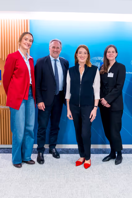Roberta METSOLA, EP President meets with Lars SANDAHL SØRENSEN, CEO of the Confederation of Danish Industry