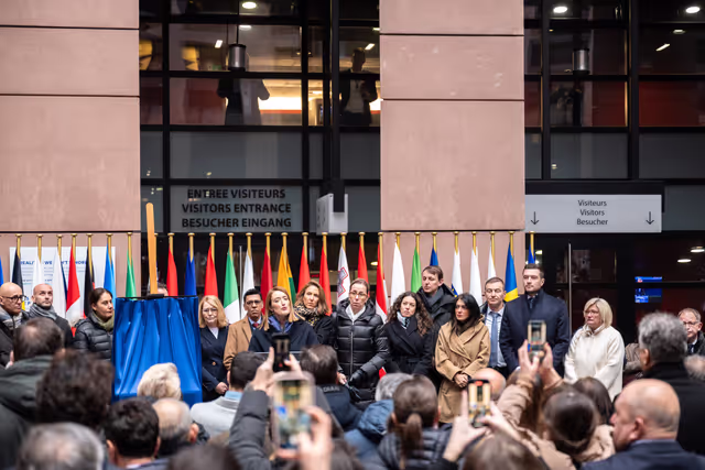 Foto 50: Tribute to Antonio Megalizzi and Bartosz Orent-Niedzielski, victims of the Strasbourg terrorist attack in December 2018