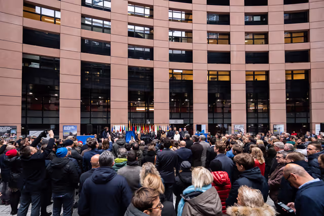Foto 46: Tribute to Antonio Megalizzi and Bartosz Orent-Niedzielski, victims of the Strasbourg terrorist attack in December 2018