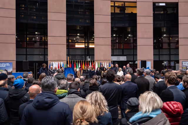 Foto 37: Tribute to Antonio Megalizzi and Bartosz Orent-Niedzielski, victims of the Strasbourg terrorist attack in December 2018