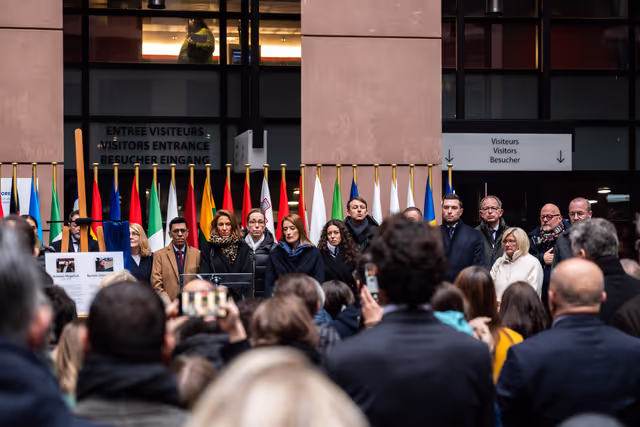 Foto 34: Tribute to Antonio Megalizzi and Bartosz Orent-Niedzielski, victims of the Strasbourg terrorist attack in December 2018