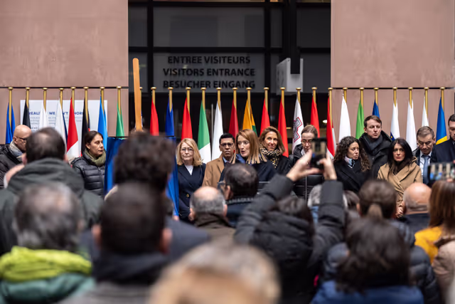 Foto 13: Tribute to Antonio Megalizzi and Bartosz Orent-Niedzielski, victims of the Strasbourg terrorist attack in December 2018