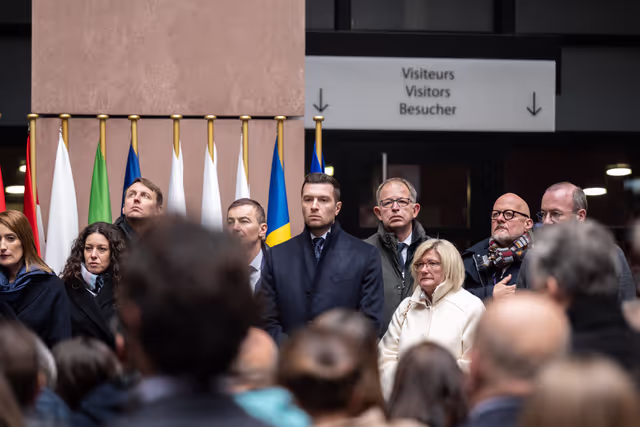 Foto 3: Tribute to Antonio Megalizzi and Bartosz Orent-Niedzielski, victims of the Strasbourg terrorist attack in December 2018