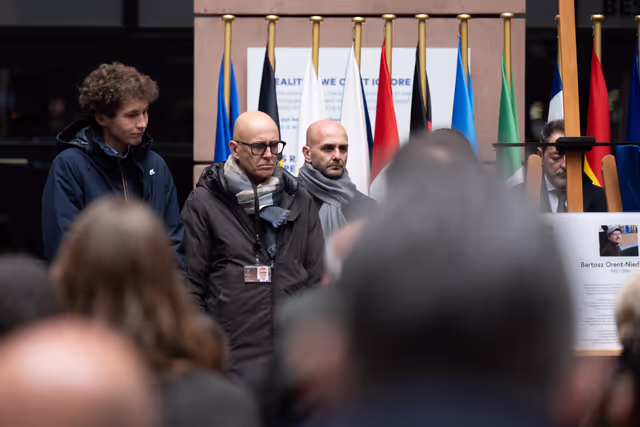 Foto 4: Tribute to Antonio Megalizzi and Bartosz Orent-Niedzielski, victims of the Strasbourg terrorist attack in December 2018