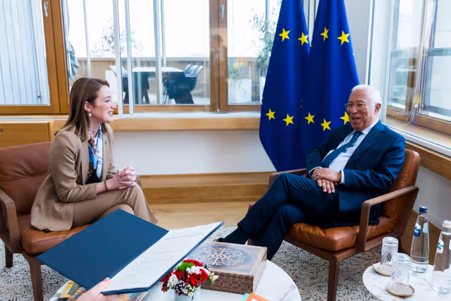 Roberta METSOLA, EP President meets with António COSTA, European Council President