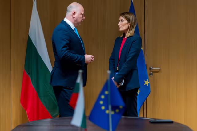 European Council meeting - Roberta METSOLA, EP President meets with Rosen ZHELYAZKOV, Bulgarian Prime Minister