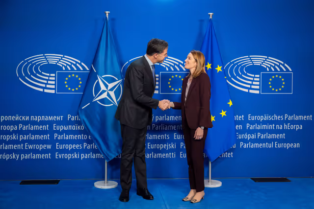 Roberta METSOLA, EP President meets with Mark RUTTE, NATO Secretary General