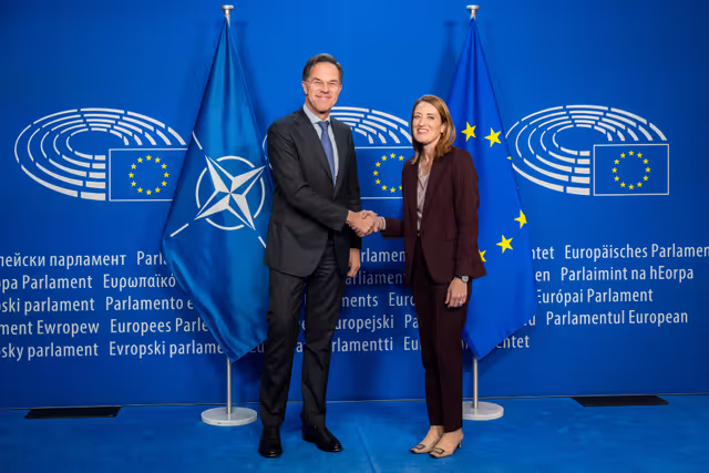 Roberta METSOLA, EP President meets with Mark RUTTE, NATO Secretary General