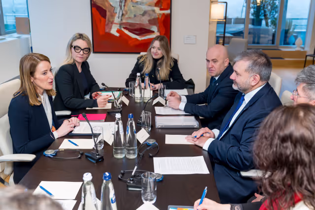 Roberta METSOLA, EP President meets with Waldemar ŻUREK, Polish Minister of Justice