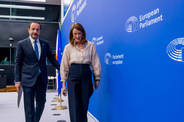 Press conference with Roberta METSOLA, EP President and Nikos CHRISTODOULIDES, President of Cyprus on the priorities of the Cyprus Presidency of the Council of the European Union.