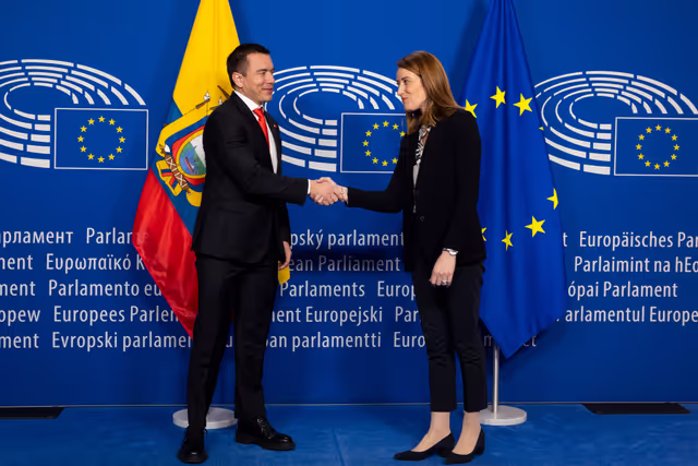 Foto 9: Roberta METSOLA, EP President meets with Daniel NOBOA, President of Ecuador