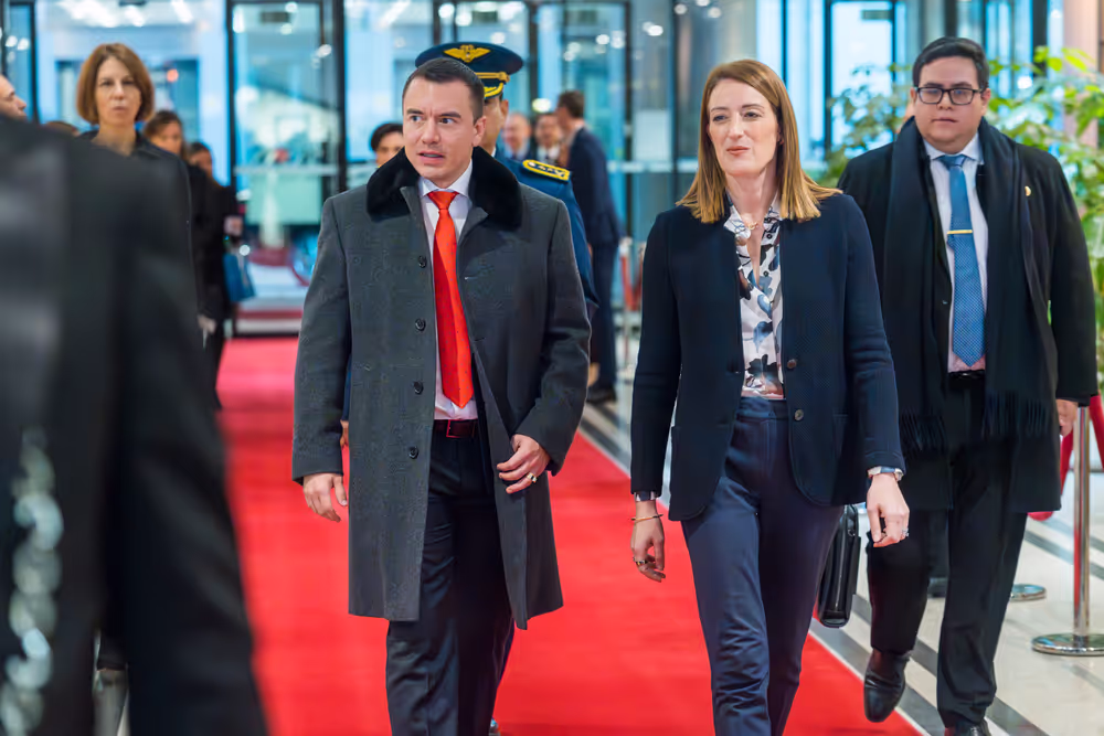 Roberta METSOLA, EP President meets with Daniel NOBOA, President of Ecuador