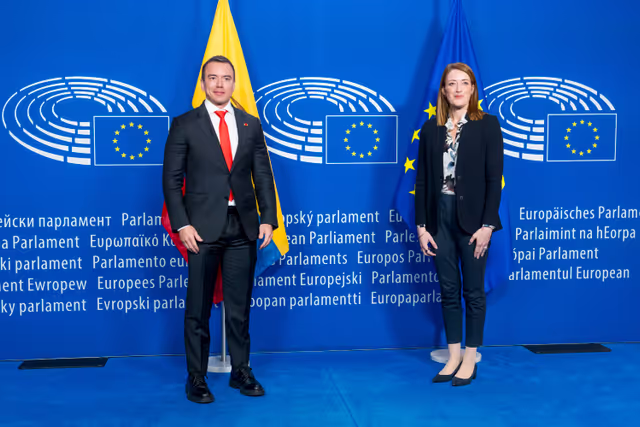 Foto 7: Roberta METSOLA, EP President meets with Daniel NOBOA, President of Ecuador