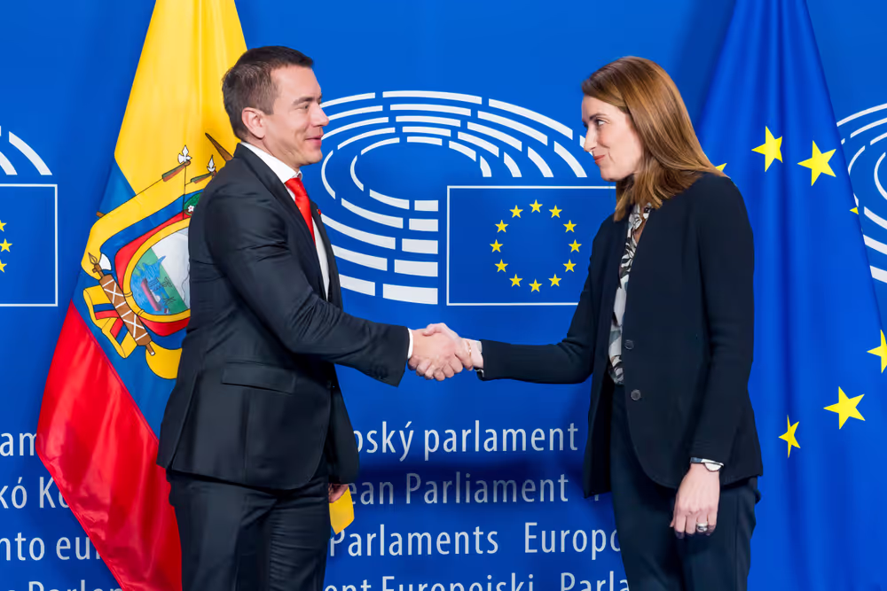 Roberta METSOLA, EP President meets with Daniel NOBOA, President of Ecuador