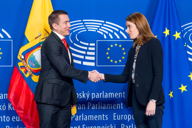 Foto 6: Roberta METSOLA, EP President meets with Daniel NOBOA, President of Ecuador