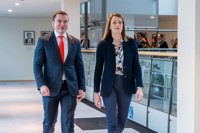 Foto 5: Roberta METSOLA, EP President meets with Daniel NOBOA, President of Ecuador