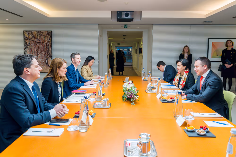Roberta METSOLA, EP President meets with Daniel NOBOA, President of Ecuador