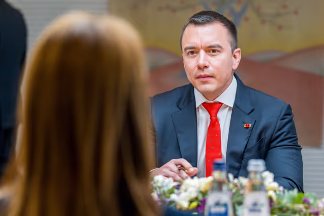 Foto 1: Roberta METSOLA, EP President meets with Daniel NOBOA, President of Ecuador